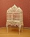 White Wire Victorian Birdcage - Dollhouse Miniature