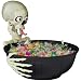 Animated Halloween Candy Bowl with Comical, Speaking Skeleton Head