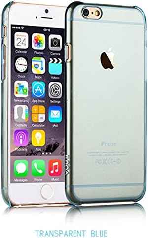 For Iphone 6 &amp; Iphone 6s Ultra Thin Transparent Crystal Clear Hard Plastic Case Cover (Crystal Blue)