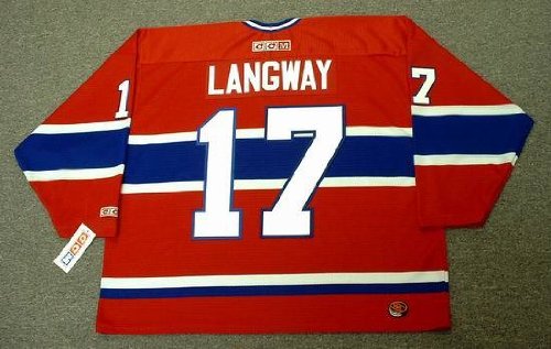 ROD LANGWAY Montreal Canadiens 1979 CCM Throwback Away NHL Hockey Jersey