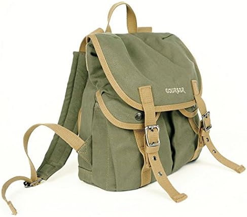 Courser professional waterproof canvas shoulders camera DSLR bag Backpack - Green 1 Free small bag