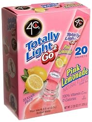 4C Totally Light 2 Go Pink Lemonade, Sugar Free, 20-Count Boxes (Pack of 3)