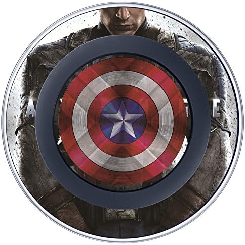 Captain America Wireless Charger,Madye Qi Wireless Charging Pad for Galaxy S7,Galaxy S7 edge, Galaxy S6,Note 5 ,S6 Edge+,S6 Edge and iPhone 5/6s 6s Plus
