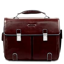 Piquadro Leather Case with 2 Front External Pockets, Mahogany, One Size
