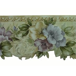 Norwall Large Flower Die Cut Wallpaper Border Pattern Number HB75713DL