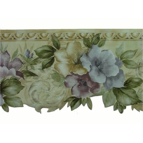 Norwall Large Flower Die Cut Wallpaper Border Pattern Number HB75713DL