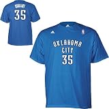 Oklahoma City Thunder Kevin Durant Adidas Blue T Shirt Jersey (Medium)