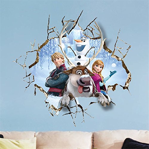 Buy Box Cartoon Frozen Anna Removable Wall Art Decal Sticker 60*60cm