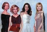 Sex and the City (Group Color, Drawn) TV Poster Print - 11' X 17'