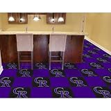 Fan Mats Colorado Rockies MLB Team Logo Carpet Tiles
