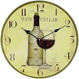 Wine Cellar Wall Clock, 34cm
