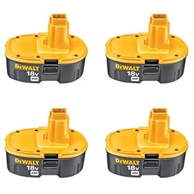 DeWalt DC9096-4 18-Volt 2.4 Amp Hour NiCad Pod Style Battery, 4 Pack by
