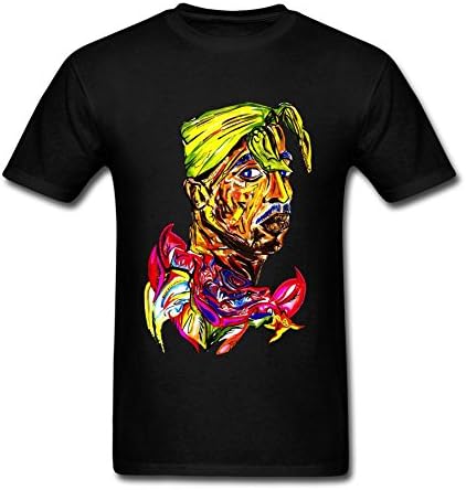 SQPDEM Men's TuPac All Eyez on Me Print T Shirts