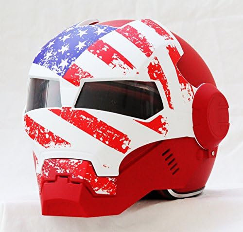 LC Prime® Masei 610 Atomic Man Motorcycle Modular Open Face HJC Icon DOT Helmet