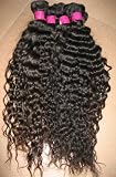 100% Authentic Virgin Brazilian Remy Hair Curly 18/14 #1b