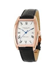 Stuhrling Original Womens 242.12452 Classic Metropolis Park Avenue Swiss Quartz Rose Tone Black Leather Strap Watch