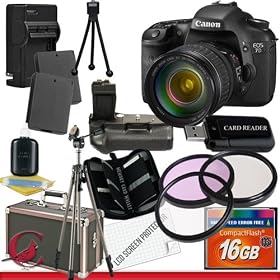Canon EOS 7D 18 MP CMOS Digital SLR Camera with 3-inch LCD and 28-135mm f/3.5-5.6 IS USM Standard Zoom Lens 16GB Package