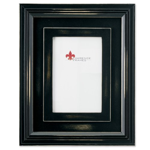 Lawrence Frames Dimensional Rustic Black Wood 8x10 Picture Frame
