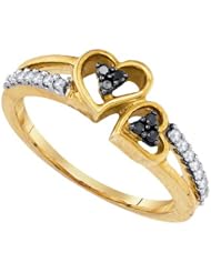 0.21CTW-DIA HEART RING