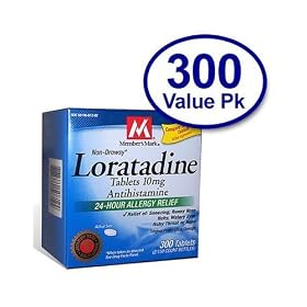 Member's Mark Loratadine 10 Mg Non Drowsy Claritin Generic Compare to the Active... by Members Mark