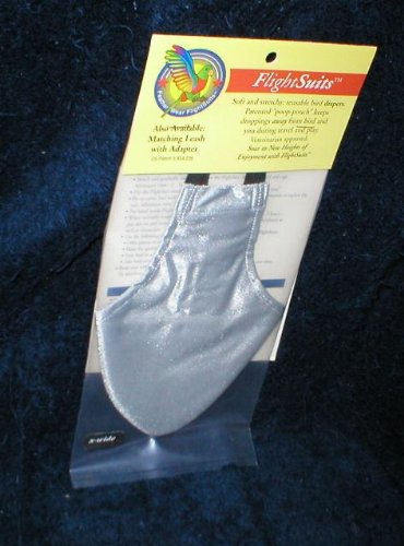 Junior Small Grey Avian Fashions Flightsuit (Bird Diaper) w/Liners