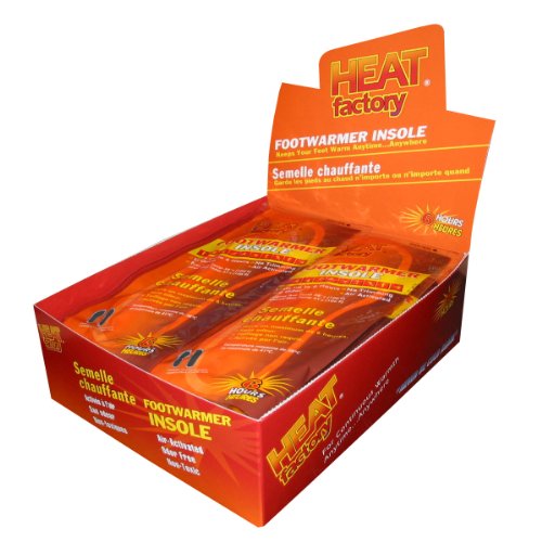 Heat Factory Adhesive Insole Foot Warmer - 7+ Hours Heat Each (30 Pair Warmers)