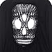 KOINECO Women's Long Sleeeve Opne Front Cut Out Black Skull Tops
