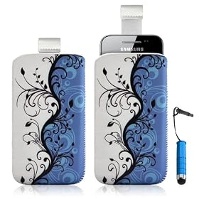 Housse coque �tui pochette pour Samsung Galaxy Ace S5830 avec motif + Stylet mini