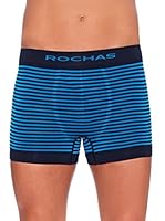 Rochas Bóxer Sin Costuras (Azul / Negro / Blanco)