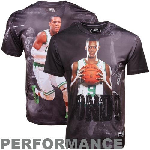 NBA Men's Boston Celtics Rajon Rondo Sublimated High Definition Photo Tee Shirt (Multi, X-Large)