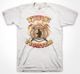 Firefighter Emblem In Flames T-shirt, Fire Fighter Shirt