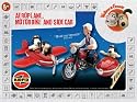 Airfix AN1100 1:12 Scale Wallace & Gromit Aeroplane, Motor Bike and Side Car - A Close Shave Film & TV Character Gift Set inc Paints Glue and Brushes