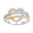 Sterling Silver Two-Toned Ring - Heart - Clear CZ - 12 mm x 3 mm, Sizes 5-9 Sterling Silver Two-Toned Ring - Heart - Clear CZ - 12 mm x 3 mm, Sizes 5-9