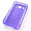 HTC Inspire 4G (AT&T) / Desire HD Crystal Silicone Skin Case "Transparent Purple Check Pattern"
