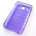 HTC Inspire 4G (AT&T) / Desire HD Crystal Silicone Skin Case "Transparent Purple Check Pattern"