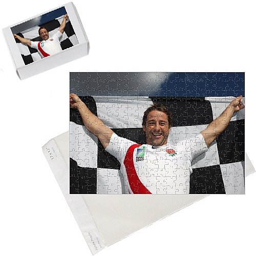 Jigsaw Puzzle of Andy Gomarsall supports Lewis Hamilton from England Rugby Photo Store