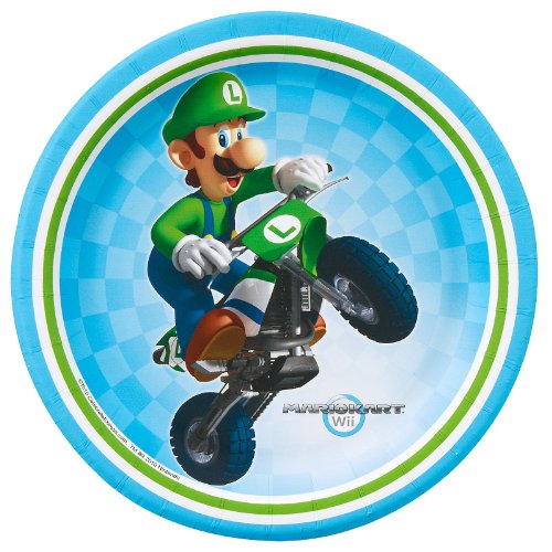 Mario Kart Wii Dessert Plates (8) Party Supplies