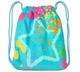 Printed Cotton Velour Beach Towel With Backpack Splatter Paint