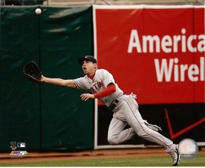 Jacoby Ellsbury Red Sox Diving Catch 8x10 Photo