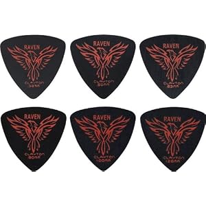 Clayton Black Raven Rounded Triangle Guitar Picks, .50MM 1 Dozen by 
