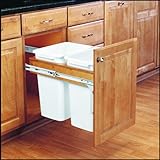 Wood Classics Pull-Out Waste Container, Two 35 Quart