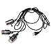 KINGSO E26/ E27 Solid Industrial Triple Lamp Sockets Vintage Edison Hanging Textile Pendant Light Cord Kit With Switchs.