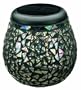 Smart Solar/Smart Solar 3770WRM1 Glass  Mosaic Solar T-Light. Obsidian Black Mirror