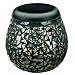 Smart Solar/Smart Solar 3770WRM1 Glass  Mosaic Solar T-Light. Obsidian Black Mirror
