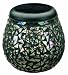 Smart Solar/Smart Solar 3770WRM1 Glass  Mosaic Solar T-Light. Obsidian Black Mirror