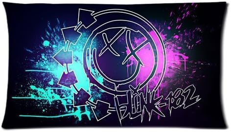 MagicalYeah Generic Personalized Rock Blink-182 Famous Punk Band Graffiti Style Logo For Rectangle Pillow Cases 20*30Inch Two Sides
