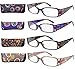 Eyekepper 4-Pack Beautiful Colors Spring Hinge Rectangular Reading Glasses +2.00