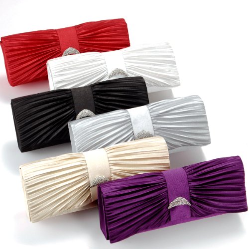 Produkt-Bild: Luxus Satin Clutch Tasche Abendtasche Handtasche mit Traeger