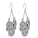 She Lian Vintage Long Womens Stylish Filigree Statement Dangle Earrings