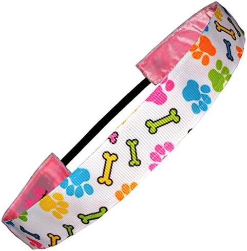 Non Slip Headband by RazzyRoo Headbands for Sports, Fashion &amp; Fitness. Soccer, Volleyball, Running, Yoga, Basketball. Lots of Color &amp; Style Options Available. Take a LOOK!!! (Puppy Paws)